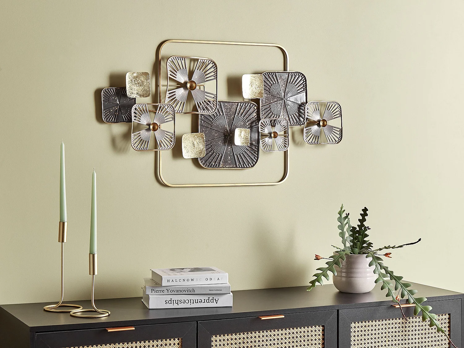 Décoration murale LAWRENCIUM Métal 50 cm Multicolore