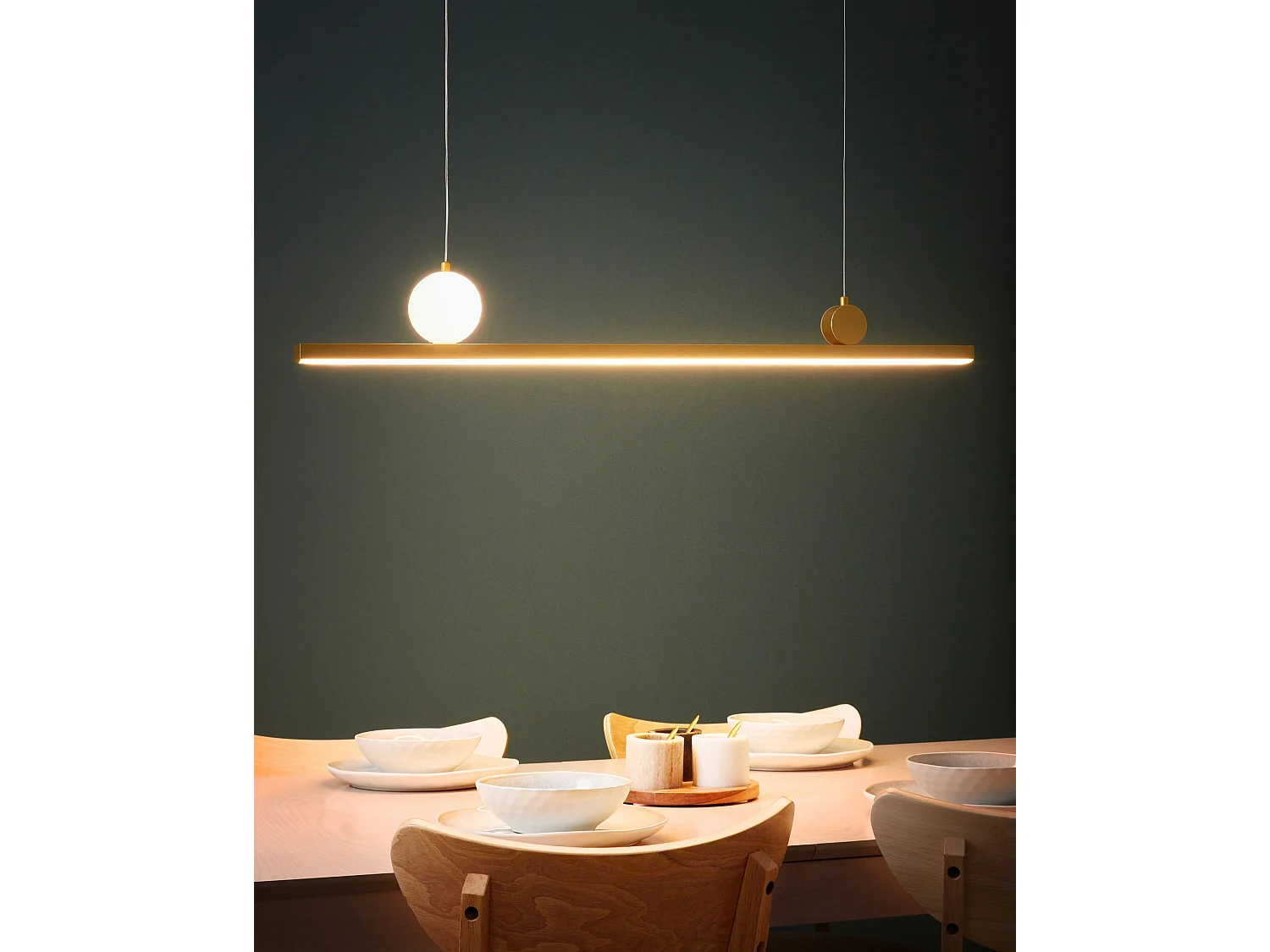 Lampadario a LED ALWAND Metallo Oro