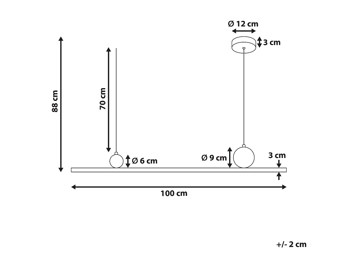 Lampadario a LED ALWAND Metallo Oro
