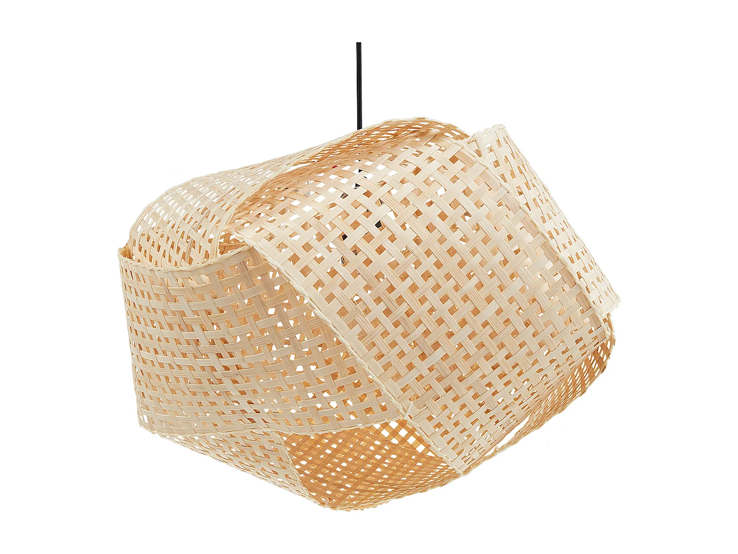 Lámpara colgante HALIL Madera de bambú Beige