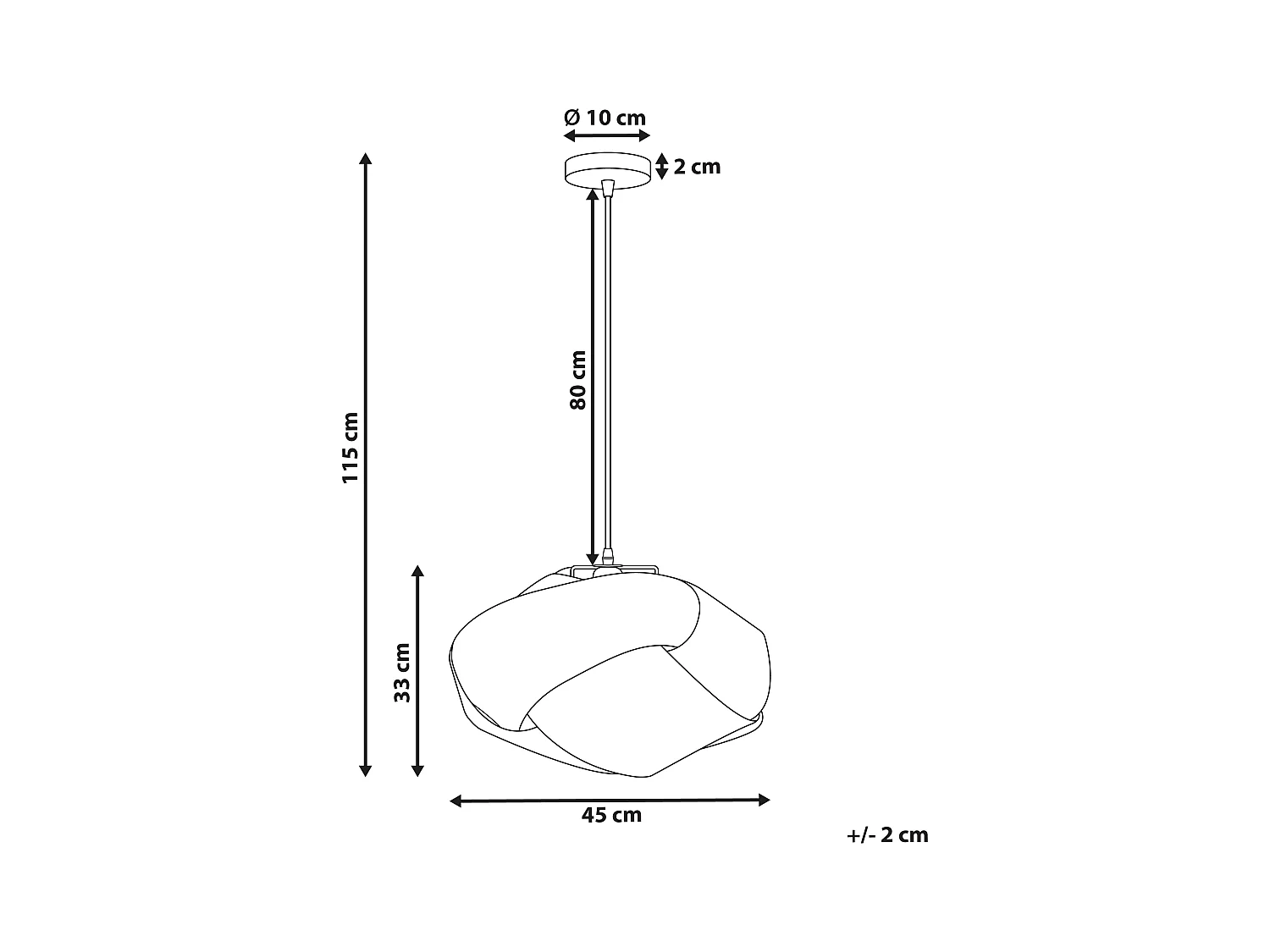 Lampe suspension HALIL Bambou Beige