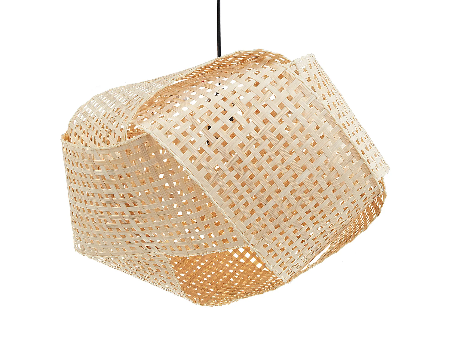 Lampe suspension HALIL Bambou Beige