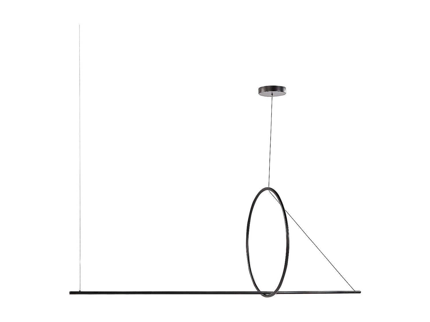 Lampadario a LED TAMOR con dimmer Metallo Nero