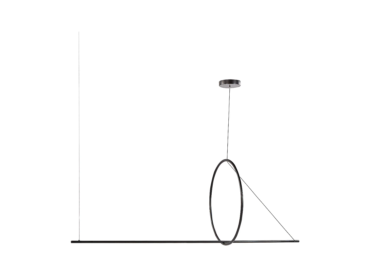 Lampe LED suspendue TAMOR Avec variateur Métal Noir