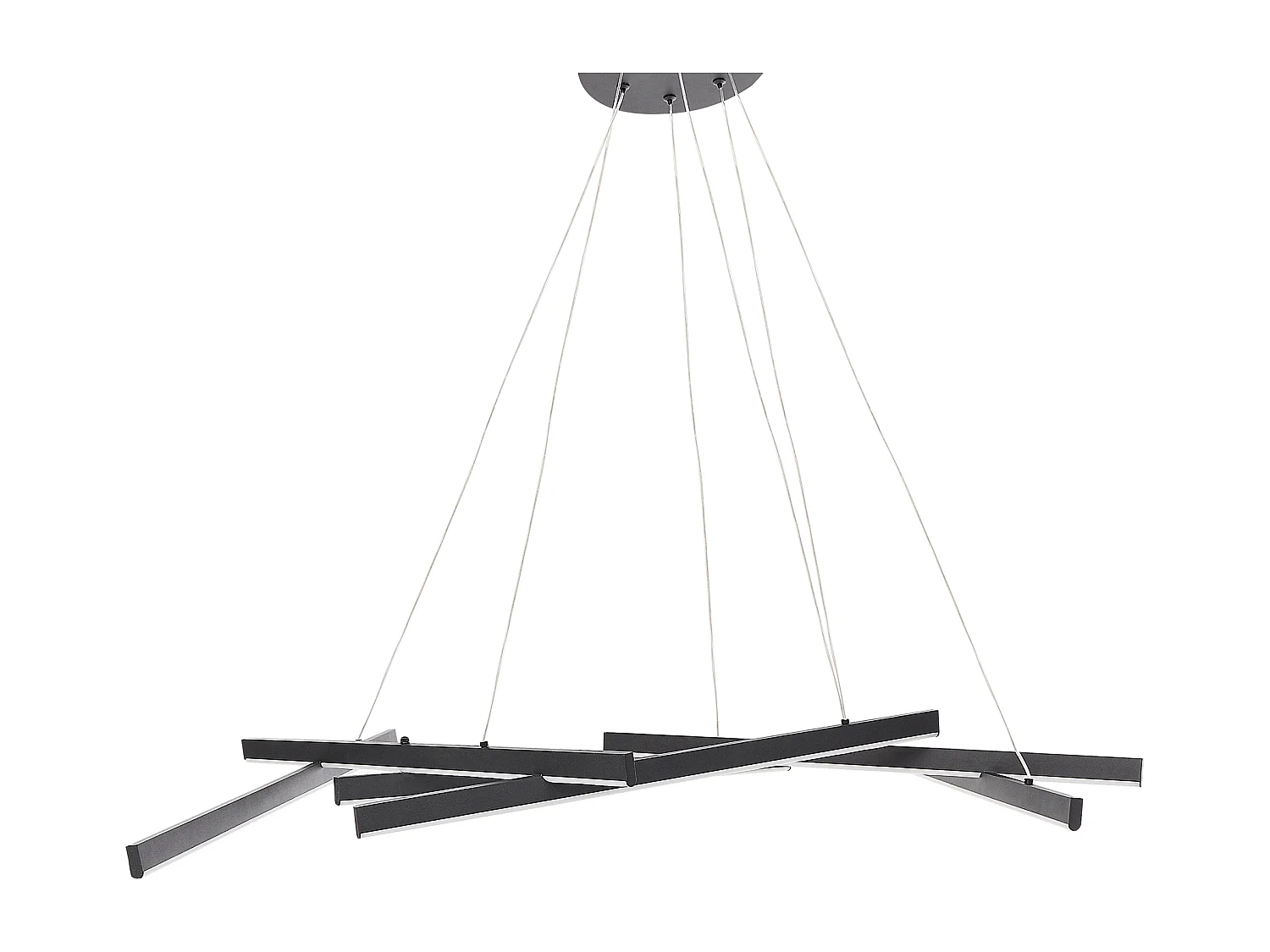 Lampa wisząca LED KANDRA Ze ściemniaczem Metal Czarny