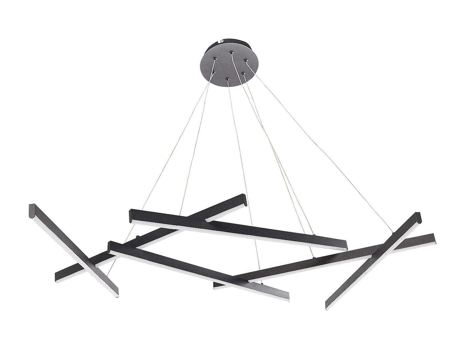 Lampa wisząca LED KANDRA Ze ściemniaczem Metal Czarny