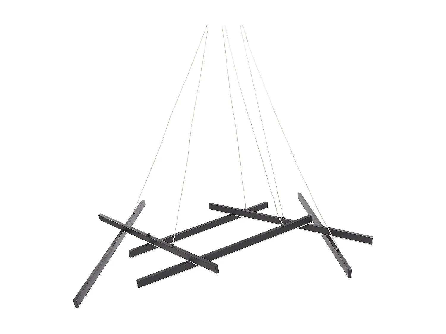 Lampa wisząca LED KANDRA Ze ściemniaczem Metal Czarny