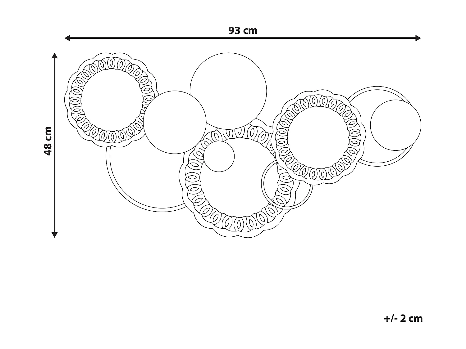 Decoração de parede PLUTONIUM Metal 48 cm Multicolor