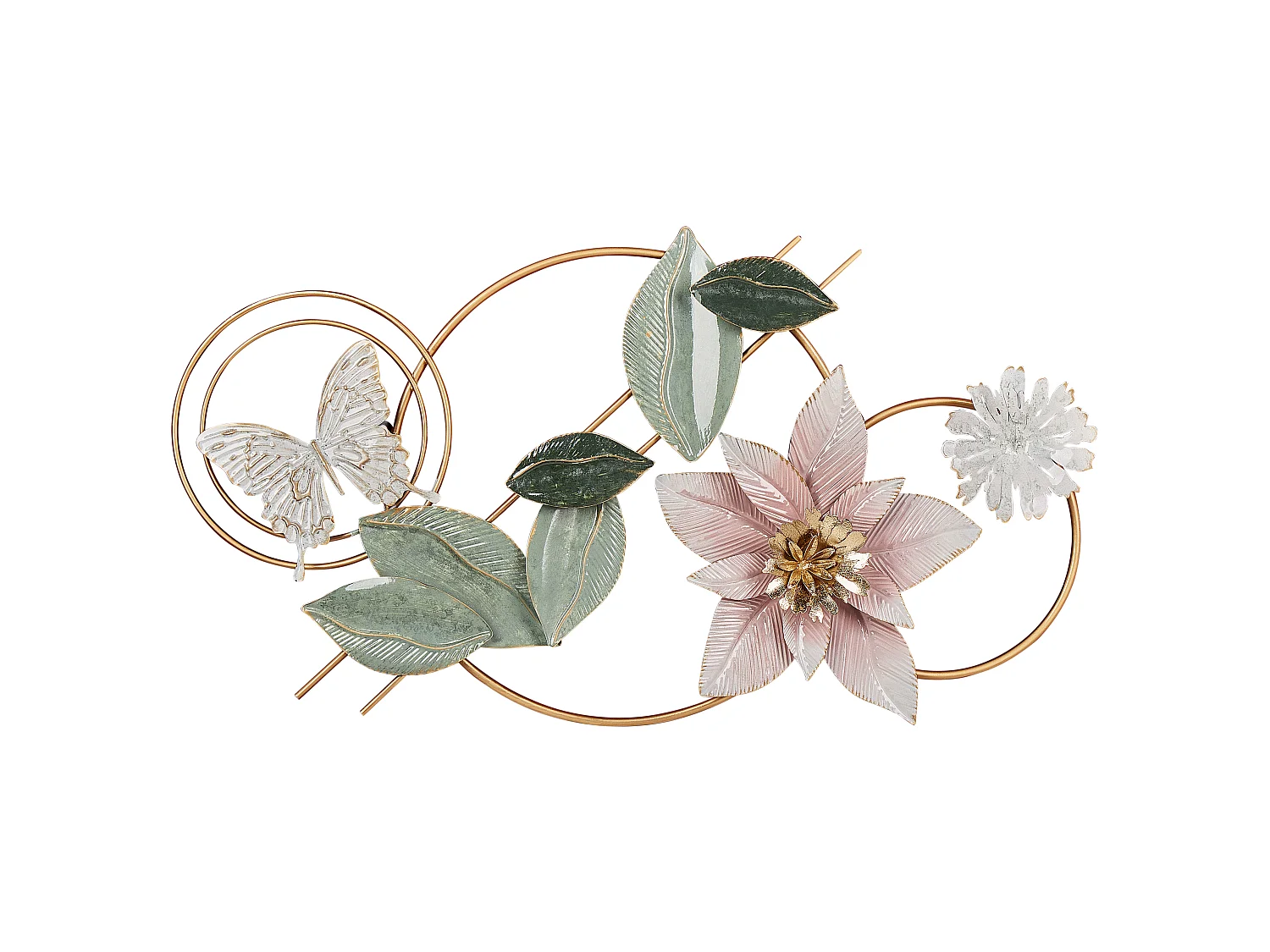 Décoration murale Fleur THORIUM Métal 44 cm Multicolore
