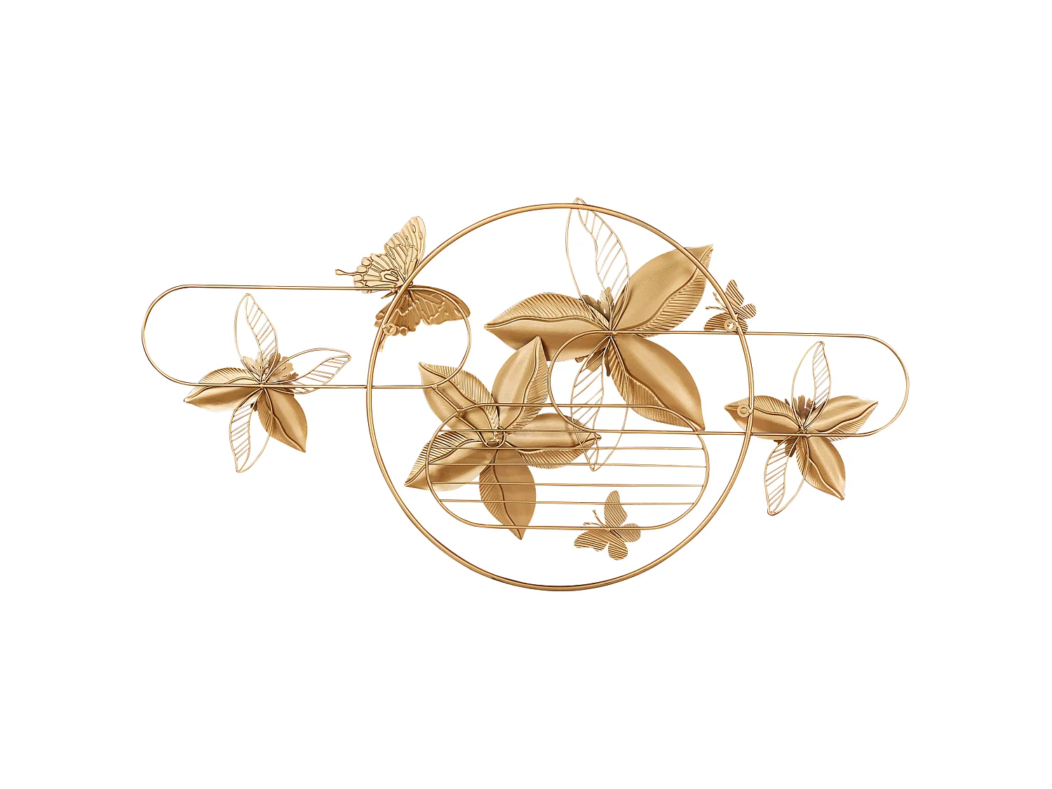 Décoration murale Fleur TANTALUM Métal 59 cm Doré