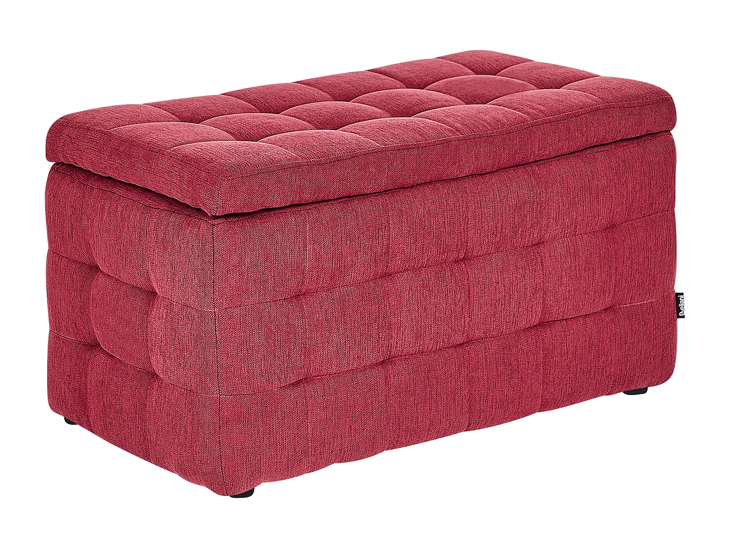 Pouf de rangement MICHIGAN Tissu Rouge