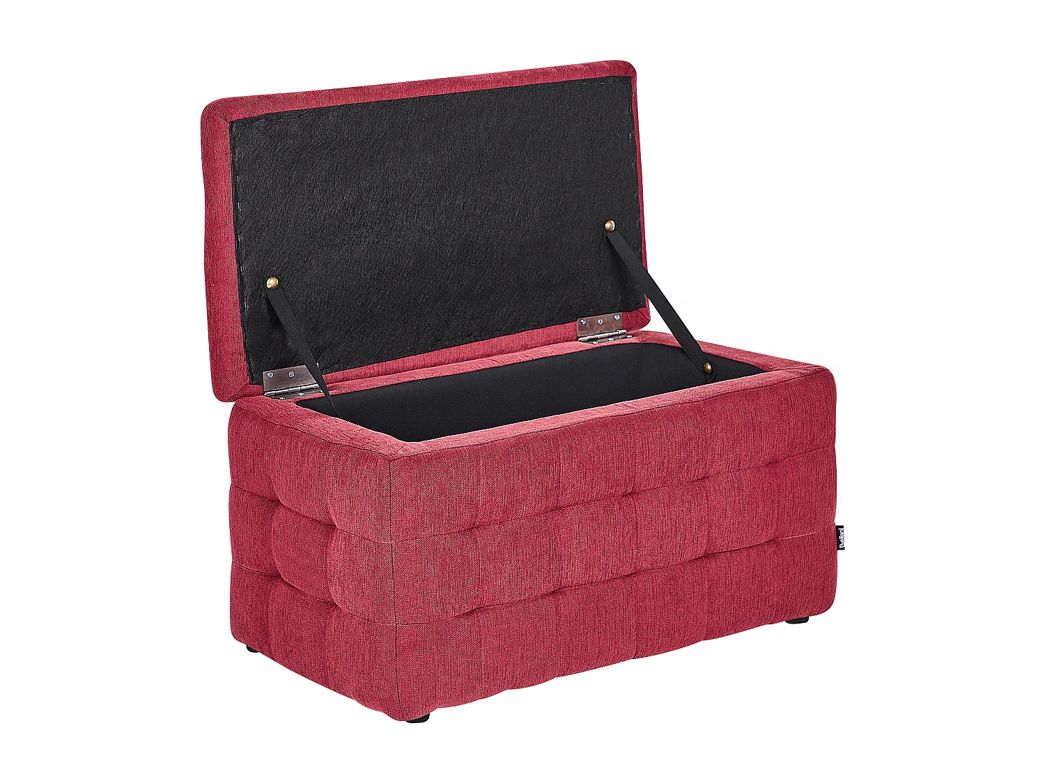 Pouf de rangement MICHIGAN Tissu Rouge