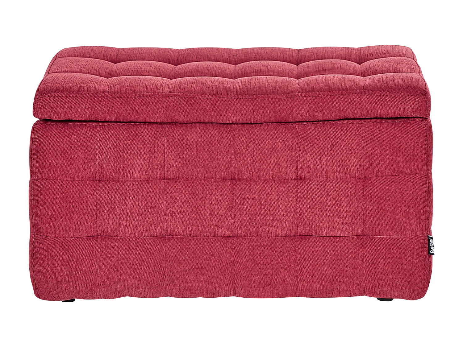 Pouf de rangement MICHIGAN Tissu Rouge