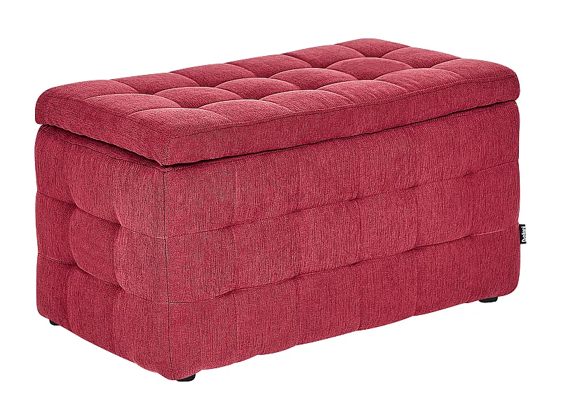 Repousa-pés com arrumação MICHIGAN Tecido Vermelho