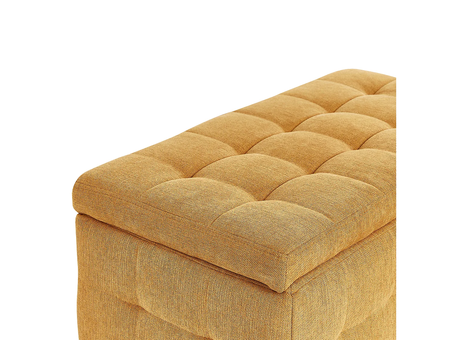 Opbergpoef MICHIGAN Stof Geel