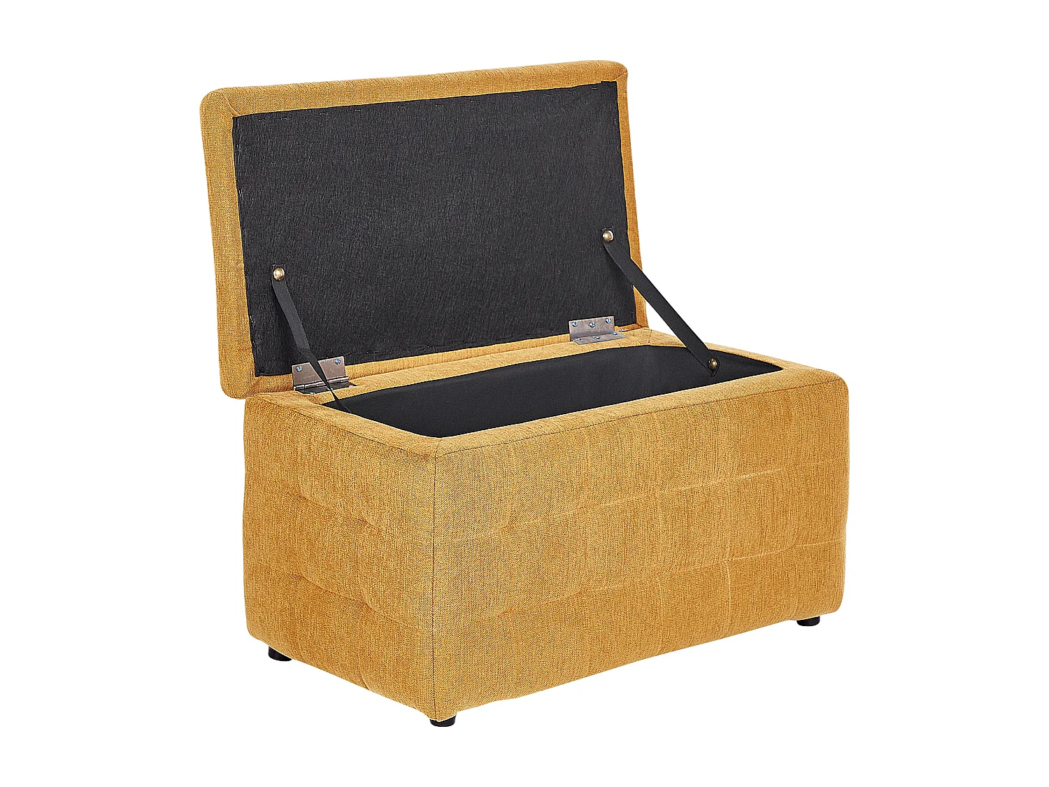 Pouf de rangement MICHIGAN Tissu Jaune