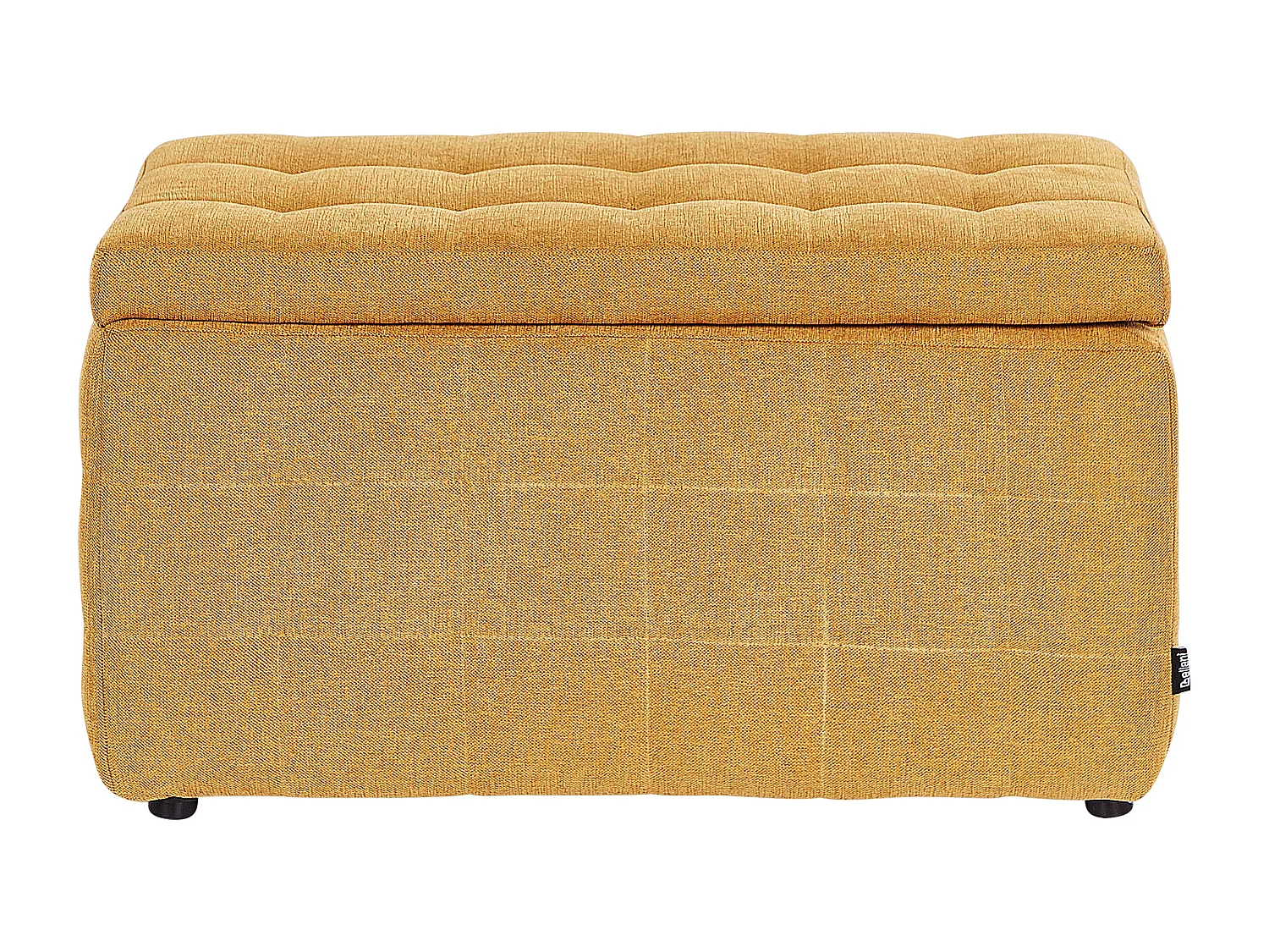 Pouf de rangement MICHIGAN Tissu Jaune