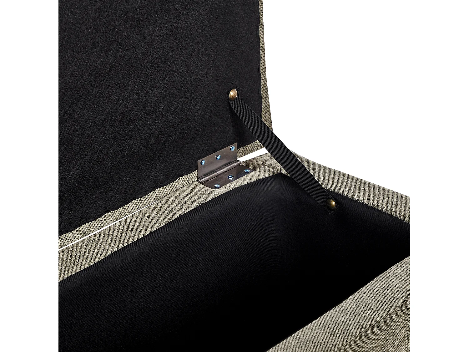 Pouf de rangement MICHIGAN Tissu Vert olive