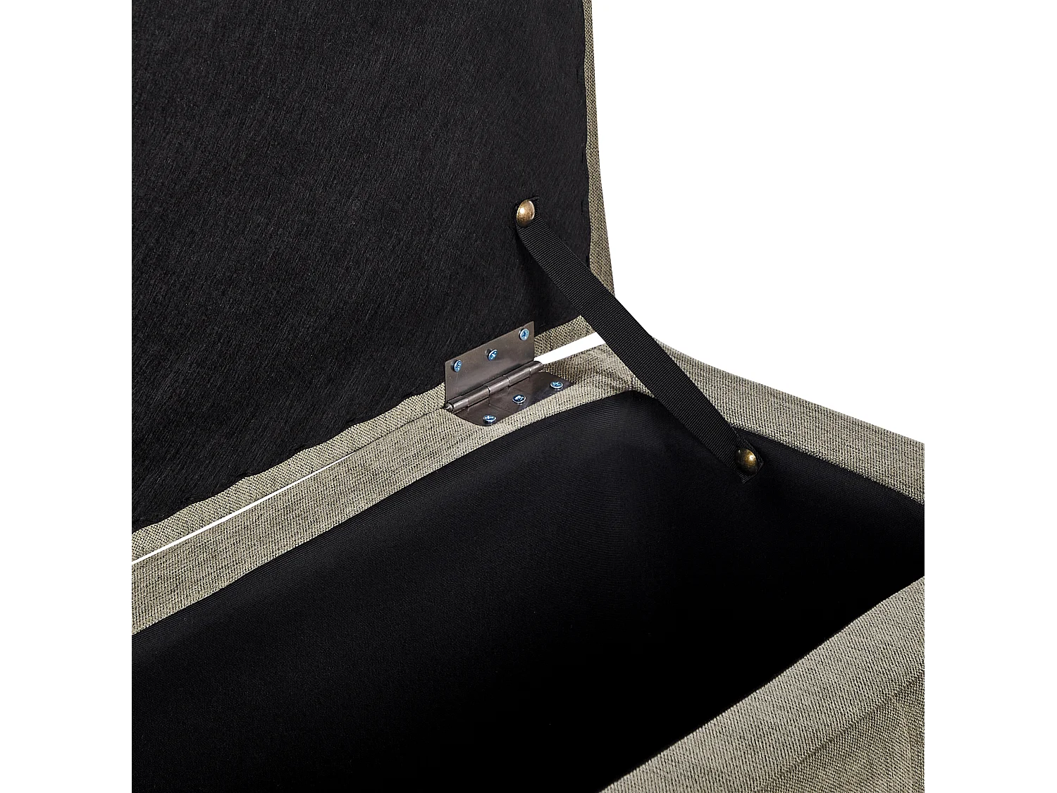 Pouf de rangement MICHIGAN Tissu Vert olive