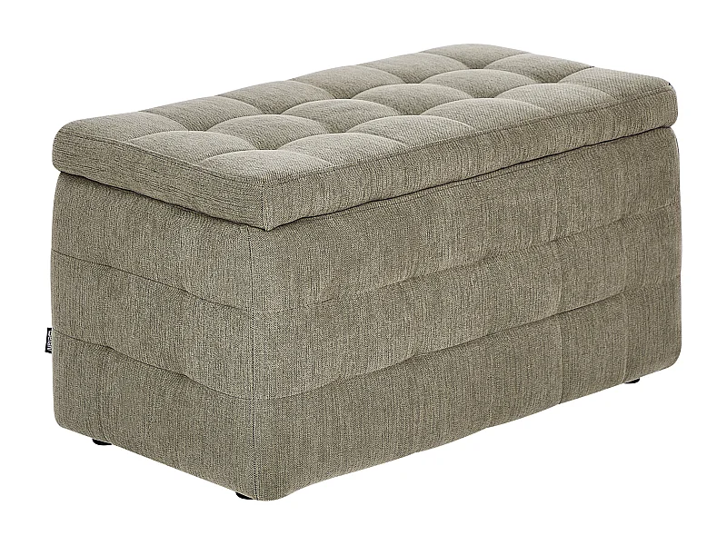 Pouf de rangement MICHIGAN Tissu Vert olive