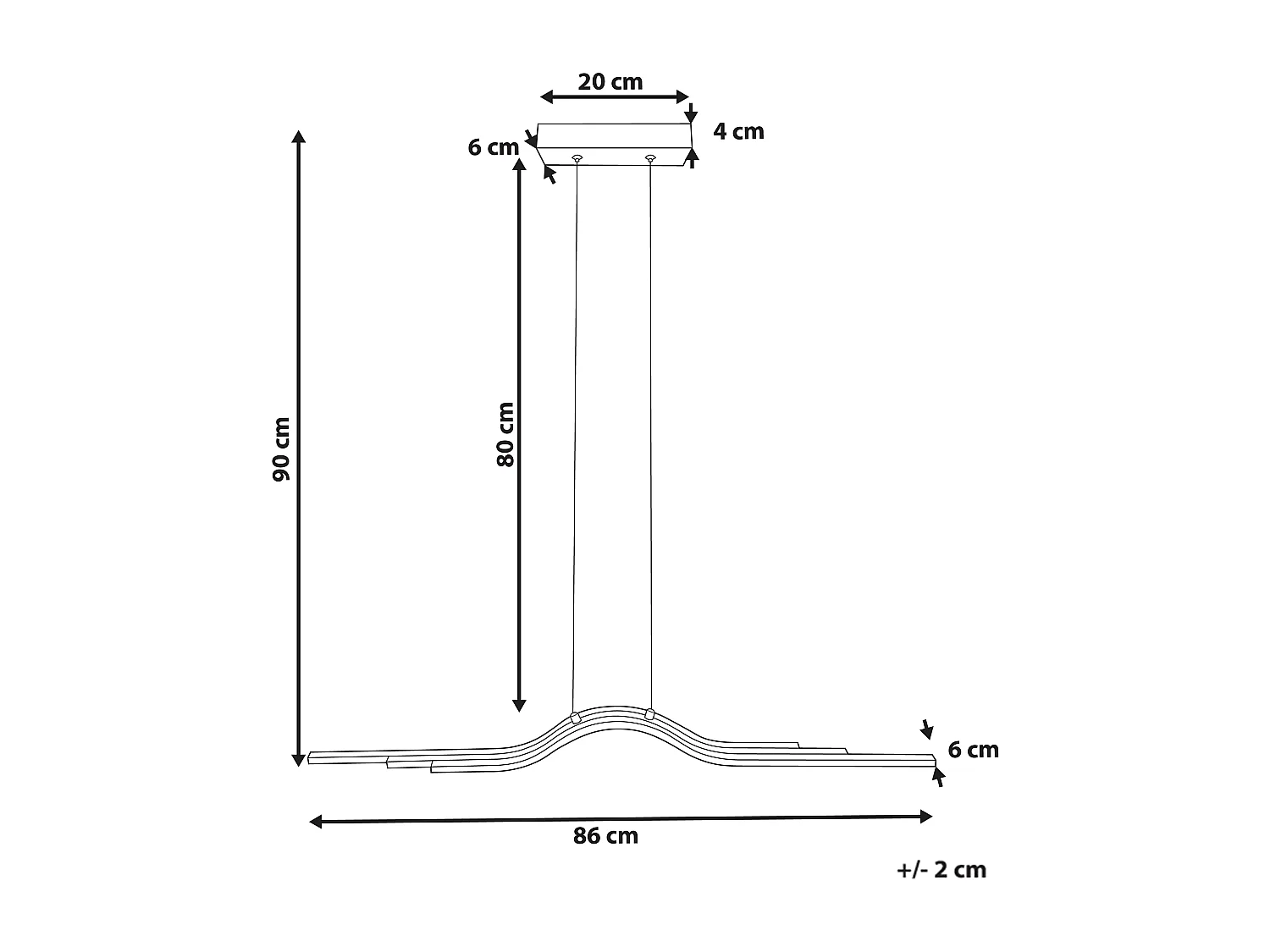 LED Hängelampe HONGU mit Dimmer Metall Weiss