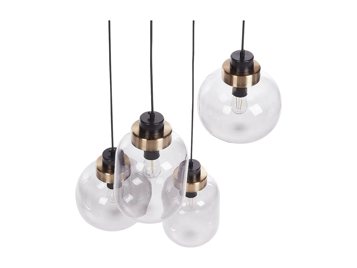 Lampa wisząca ZAYANDE Szkło Jasnoszary