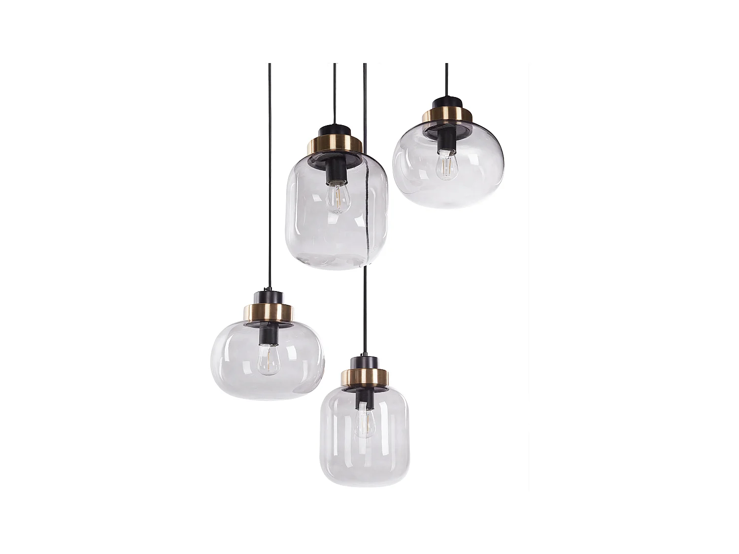 Lampa wisząca ZAYANDE Szkło Jasnoszary