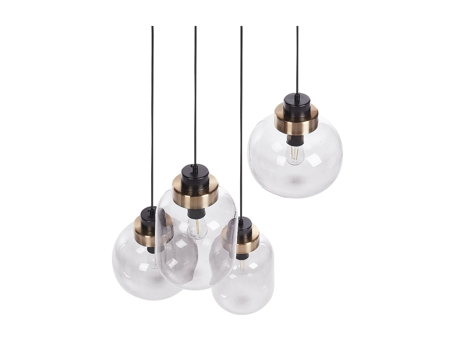 Lampa wisząca ZAYANDE Szkło Jasnoszary