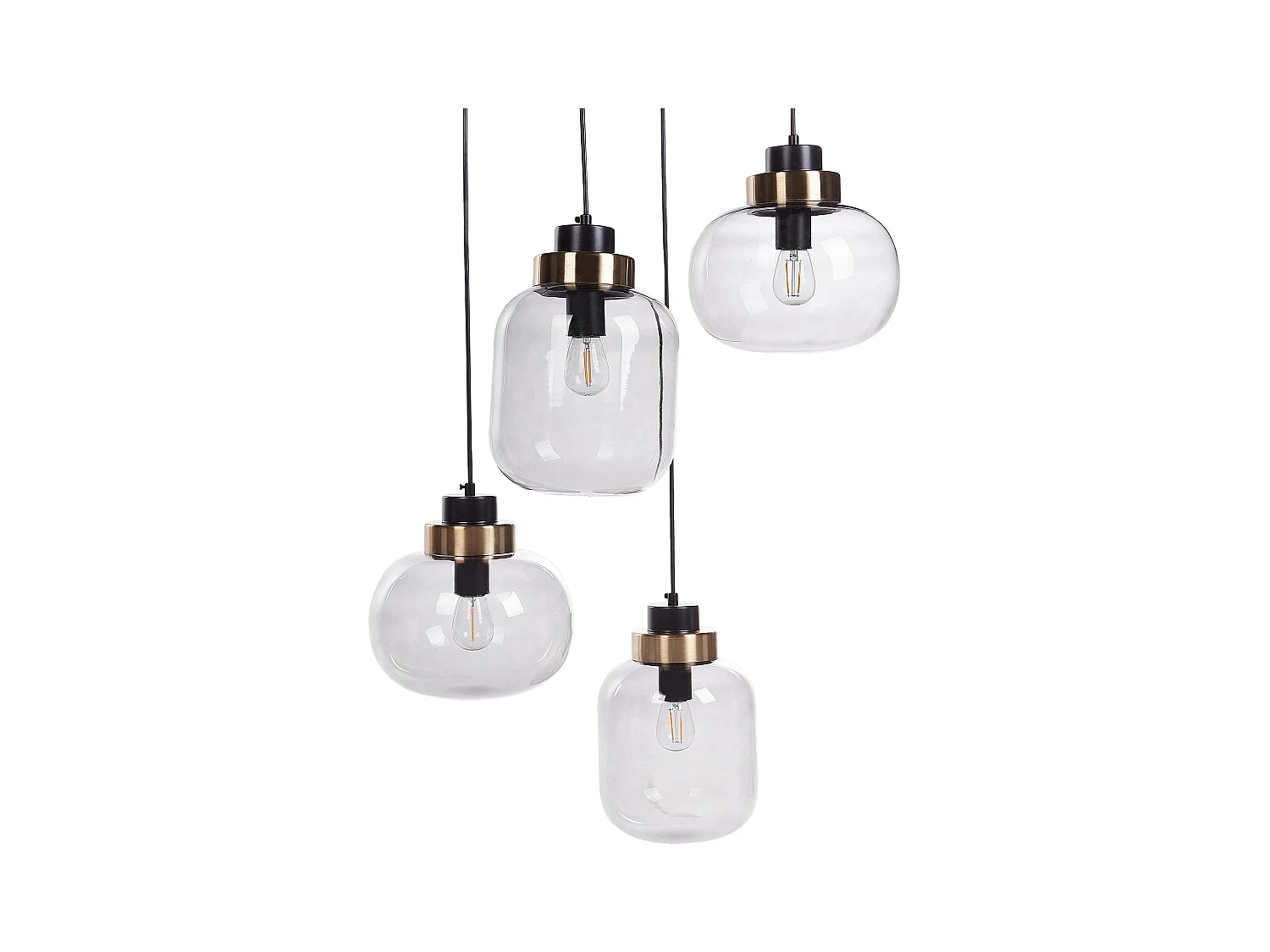 Lampe suspension ZAYANDE Verre Gris clair