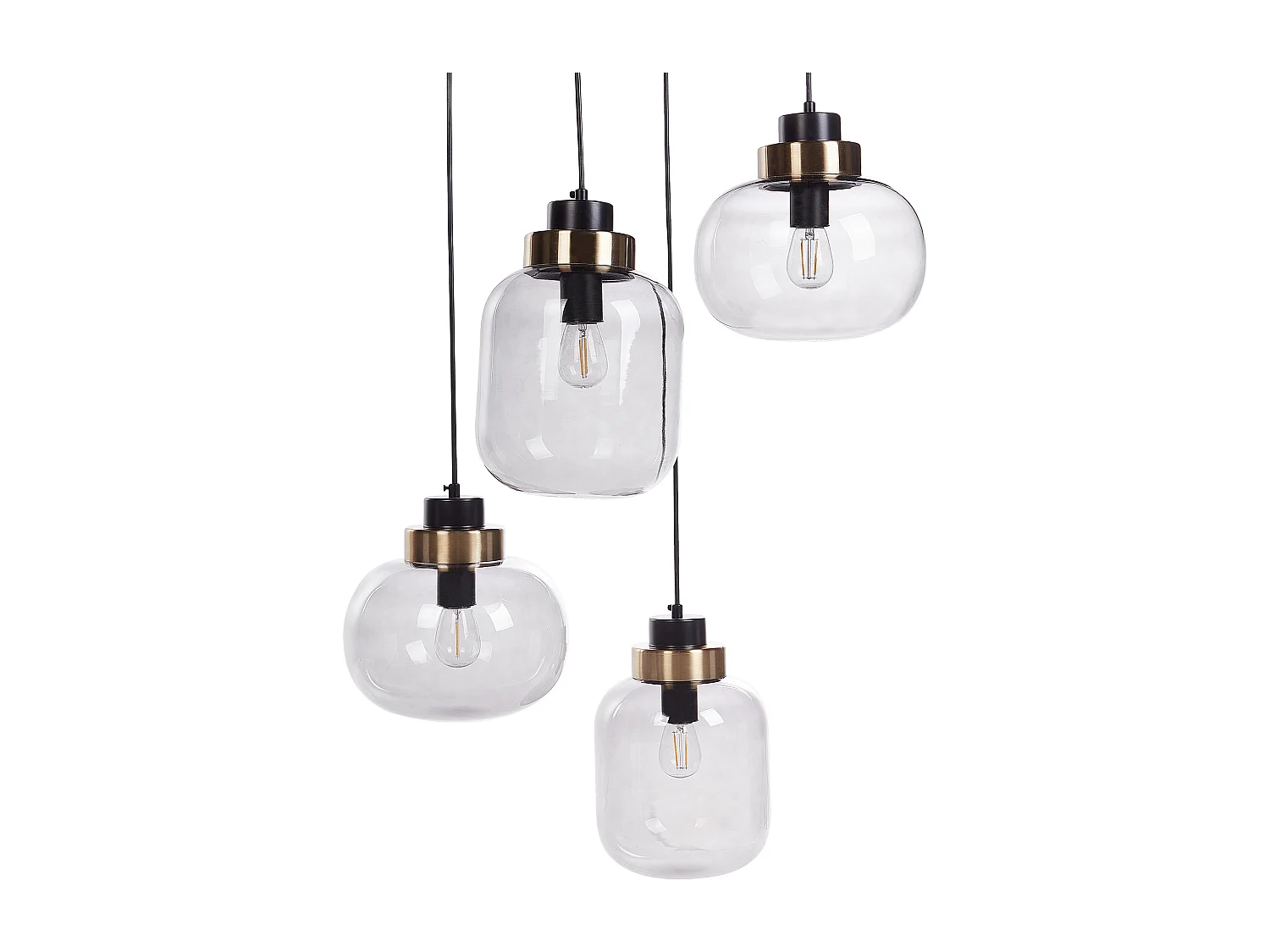 Lampe suspension ZAYANDE Verre Gris clair