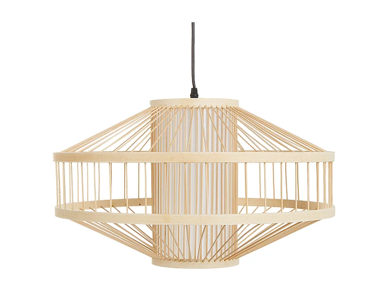 Lampa wisząca KARAJ Drewno bambusowe Naturalny