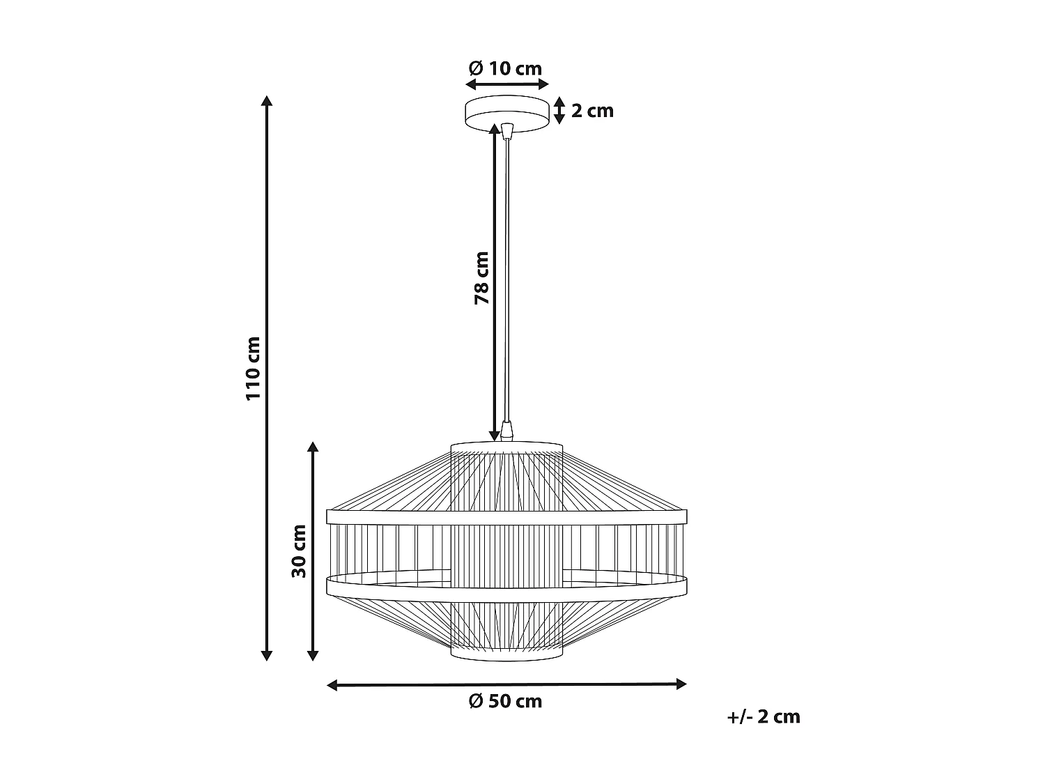 Hanglamp KARAJ Bamboehout Natuurlijk