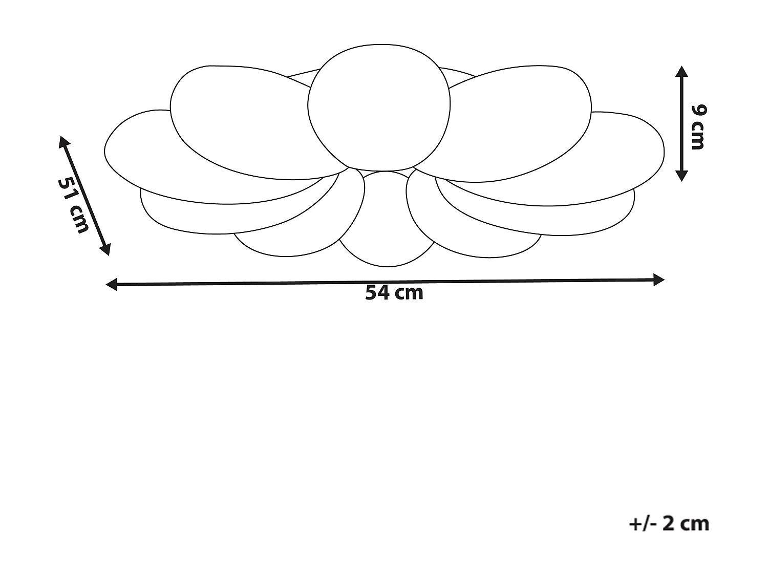 Plafonnier à LED Fleur TINAU Blanc
