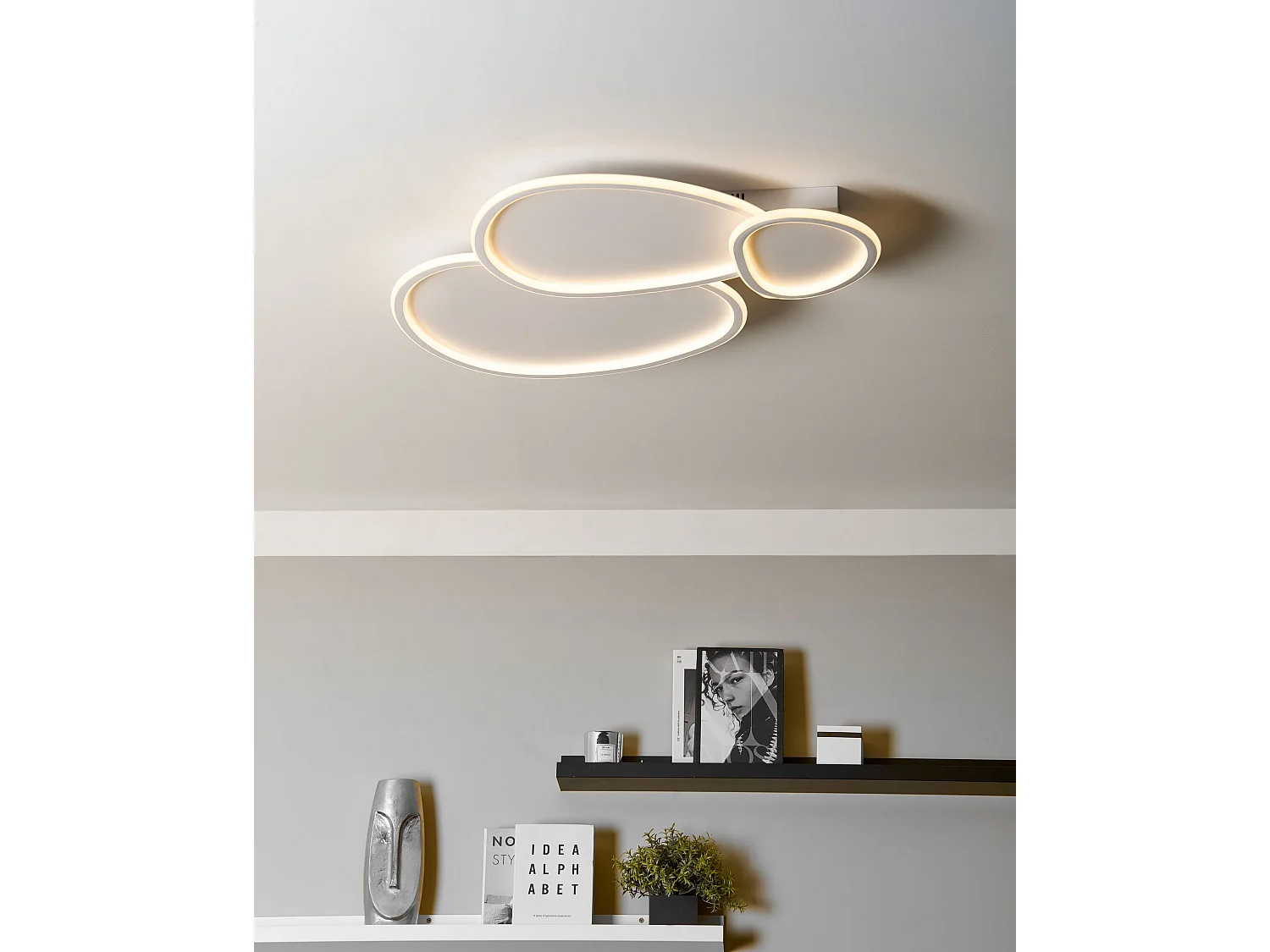 Plafonnier à LED MOHANA Avec variateur Métal Blanc