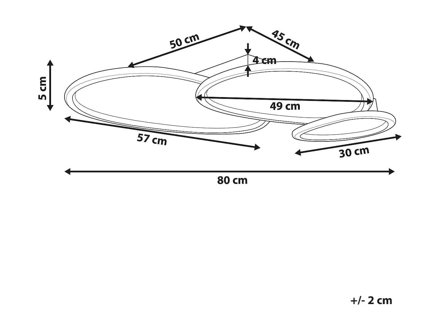 Plafonnier à LED MOHANA Avec variateur Métal Blanc