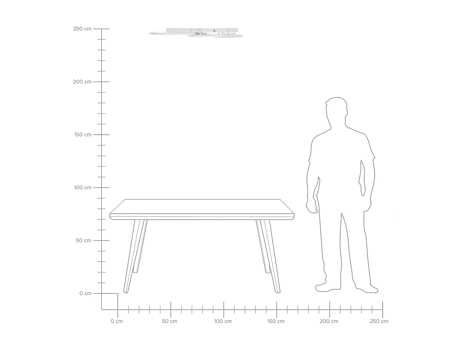 Plafonnier à LED MOHANA Avec variateur Métal Blanc