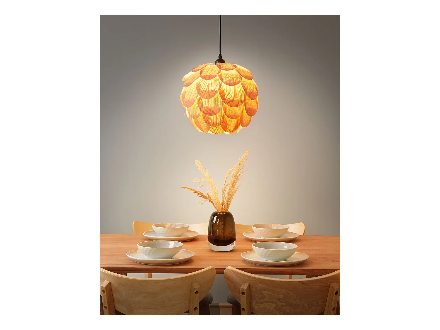 Lampe suspension BAMPUR Bambou Naturel