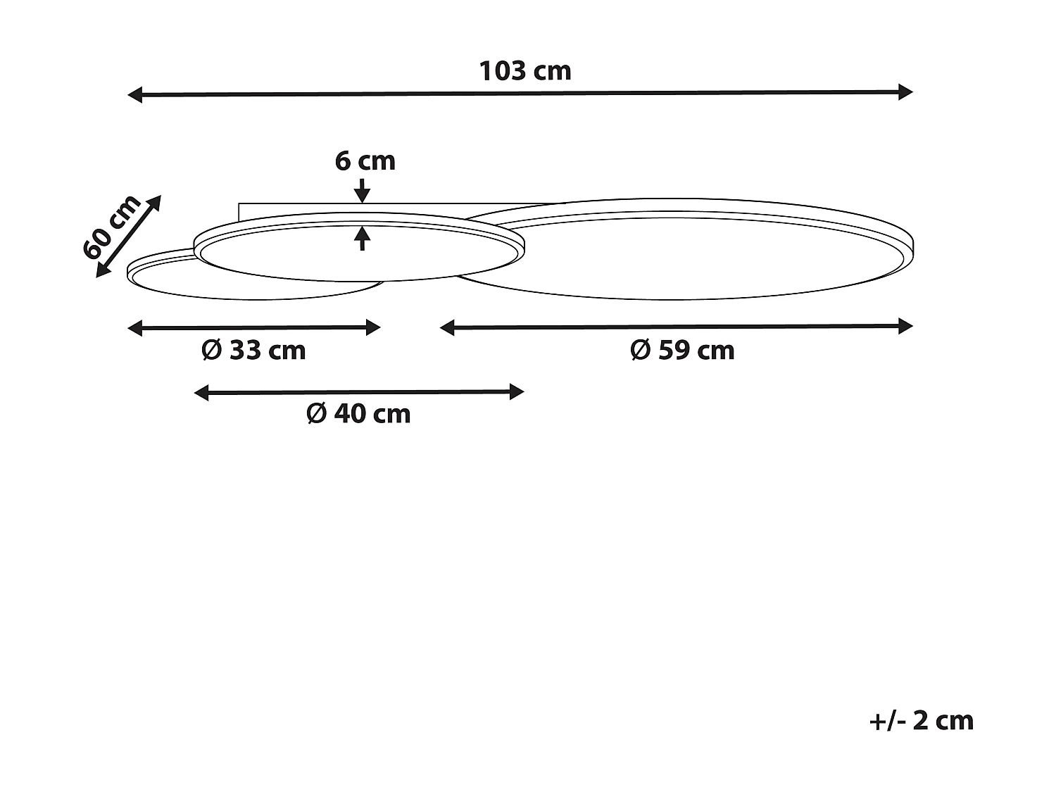 Plafonnier à LED GABRIK Avec variateur Métal Blanc