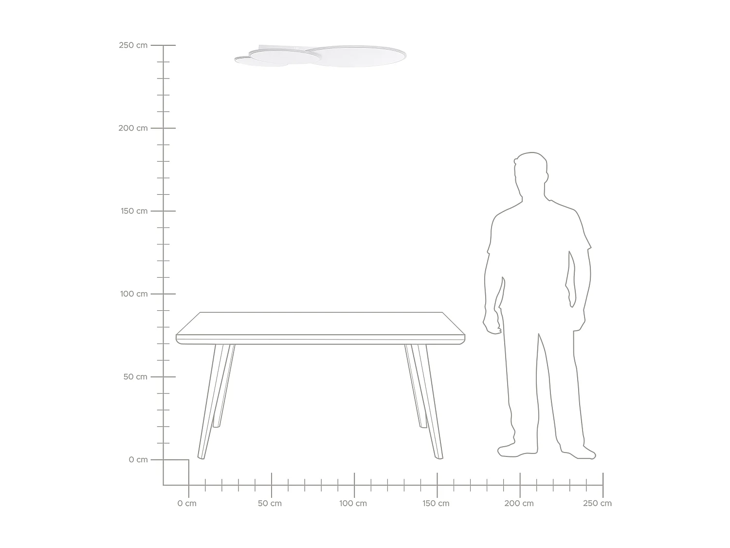 Plafonnier à LED GABRIK Avec variateur Métal Blanc