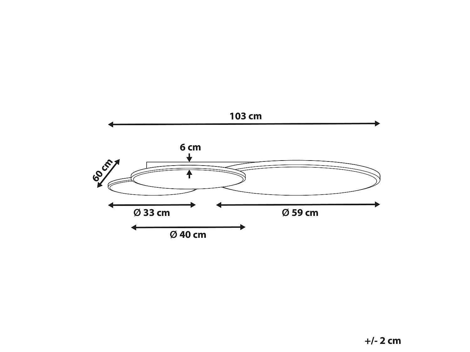 Plafonnier à LED GABRIK Avec variateur Métal Blanc