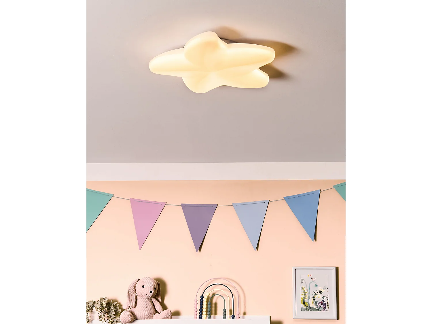 Lampa sufitowa LED Rozgwiazda SURNA Ze ściemniaczem Biały