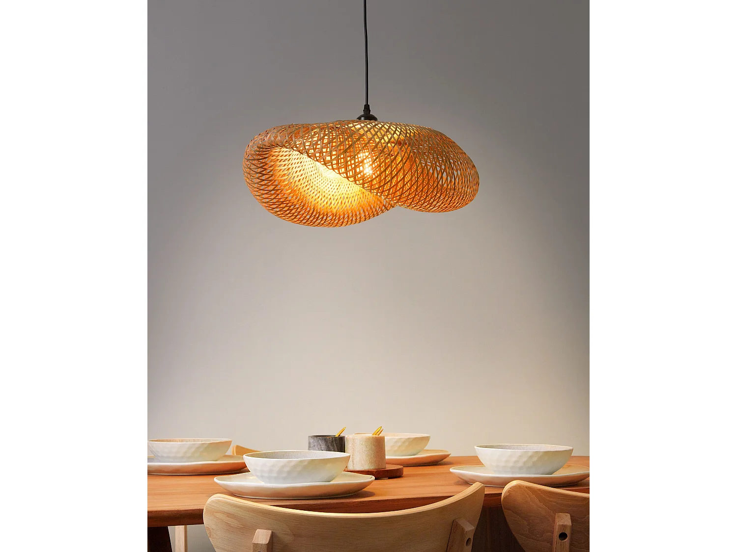 Lampe suspension BALHA Bambou Naturel