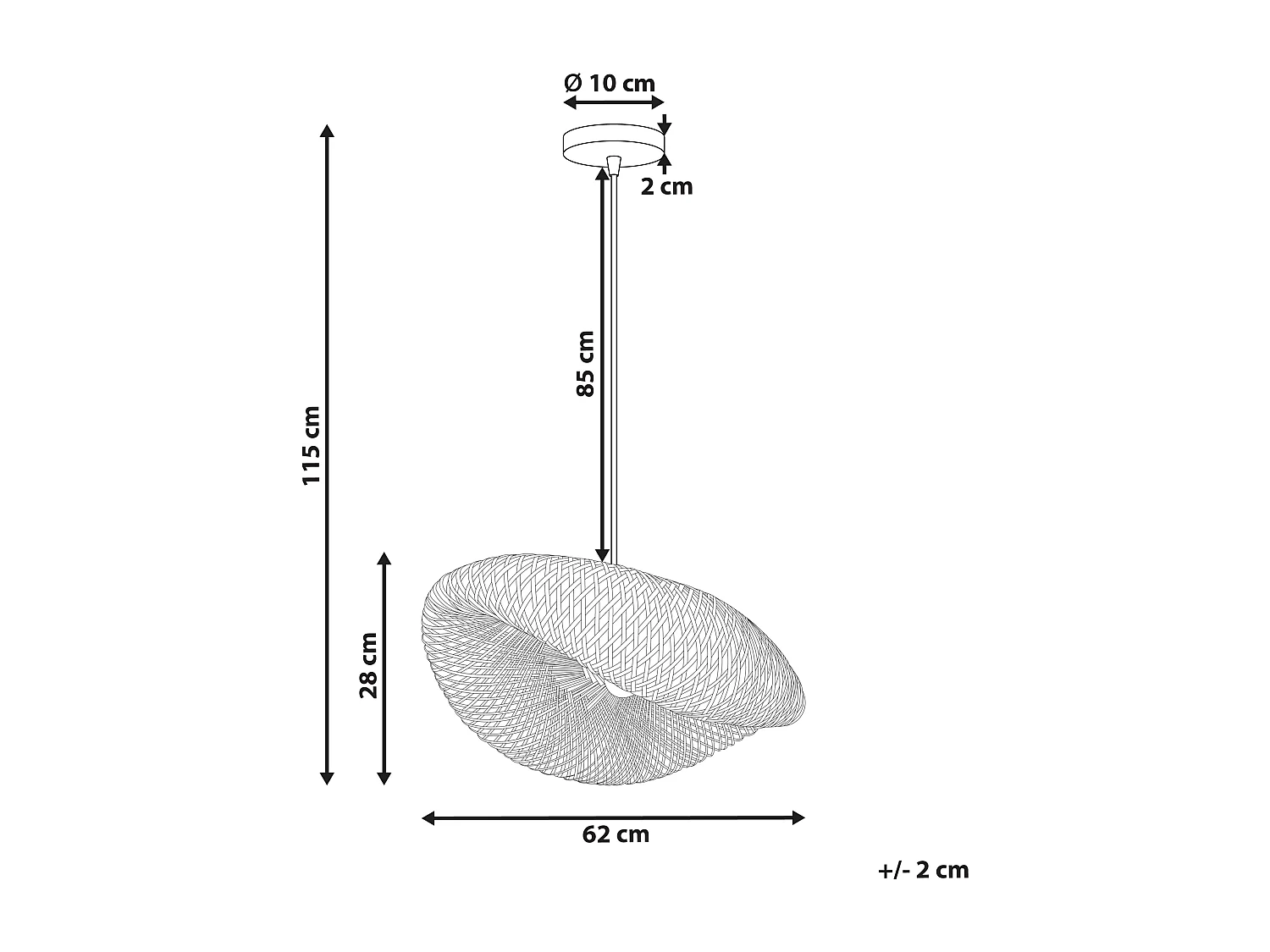 Lampe suspension BALHA Bambou Naturel