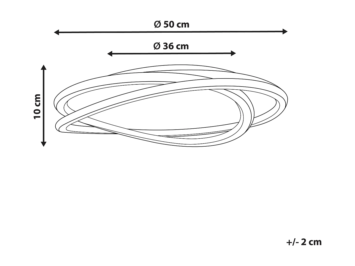 Plafonnier à LED LEYLAN Avec variateur Blanc