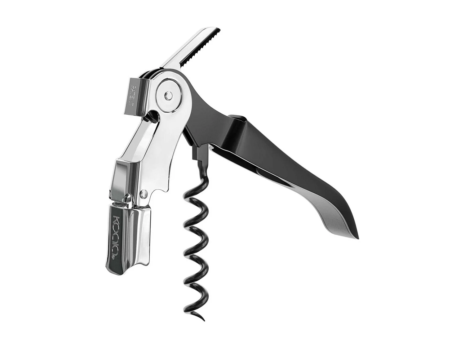 Abridor de vinho de alavanca dupla AC Pop da Koala - Preto em aço inoxidável