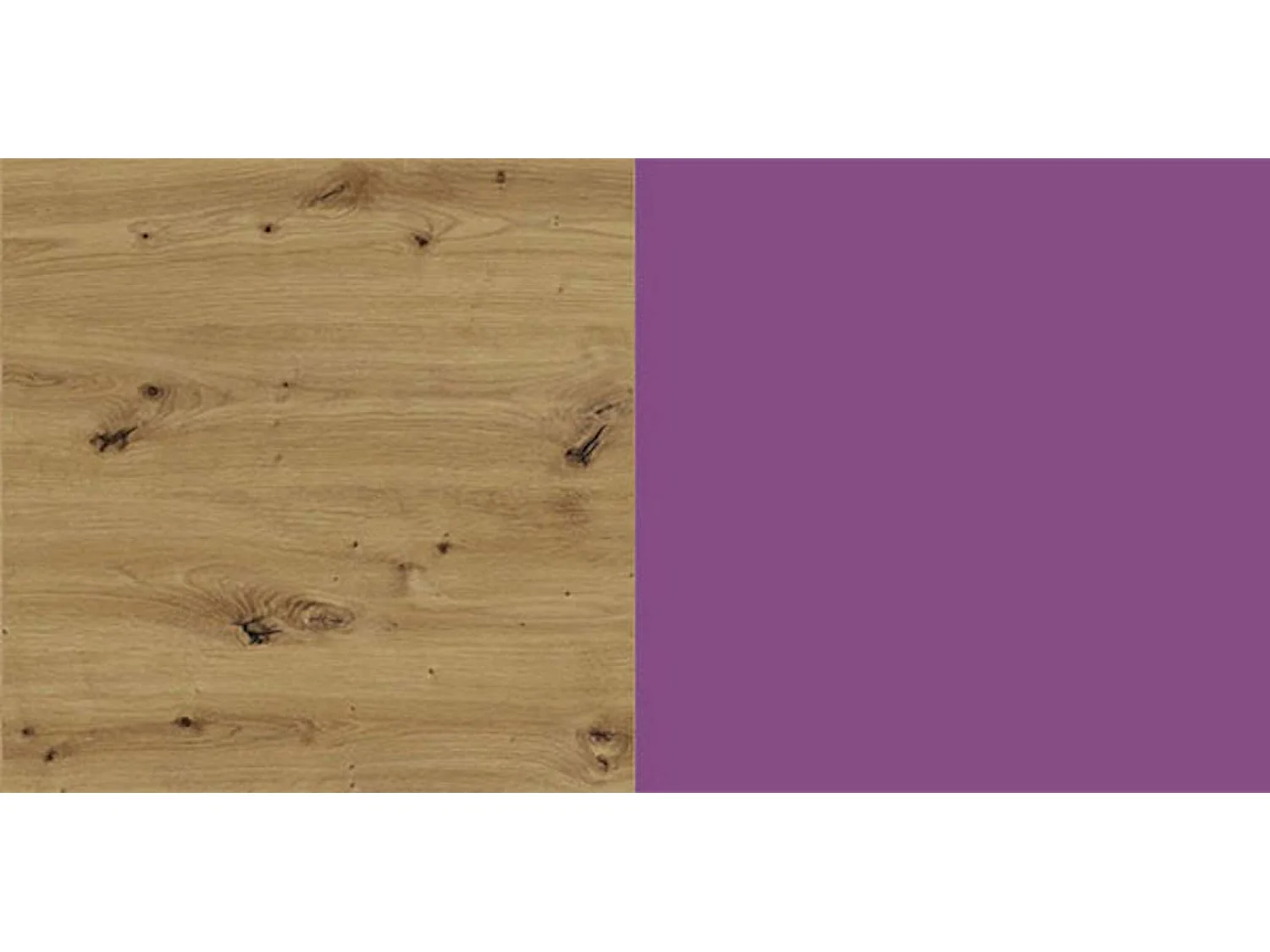 WINKELKÜCHE Brerra Artisan Eiche / signalviolett - perlweiß semi matt 12-teilig