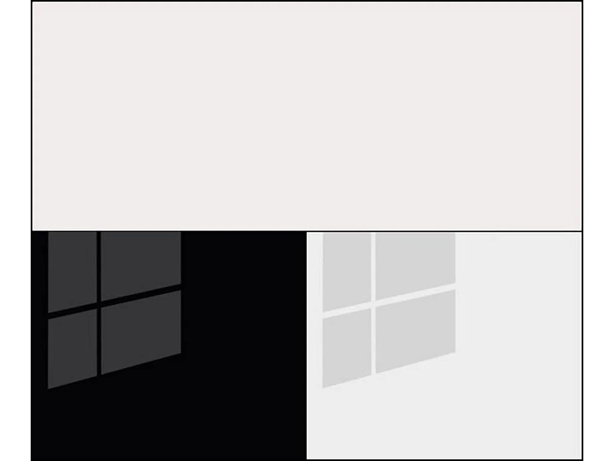 KÜCHENLEERBLOCK Platinium weiß matt / schwarz - weiß Hochglanz 14-teilig