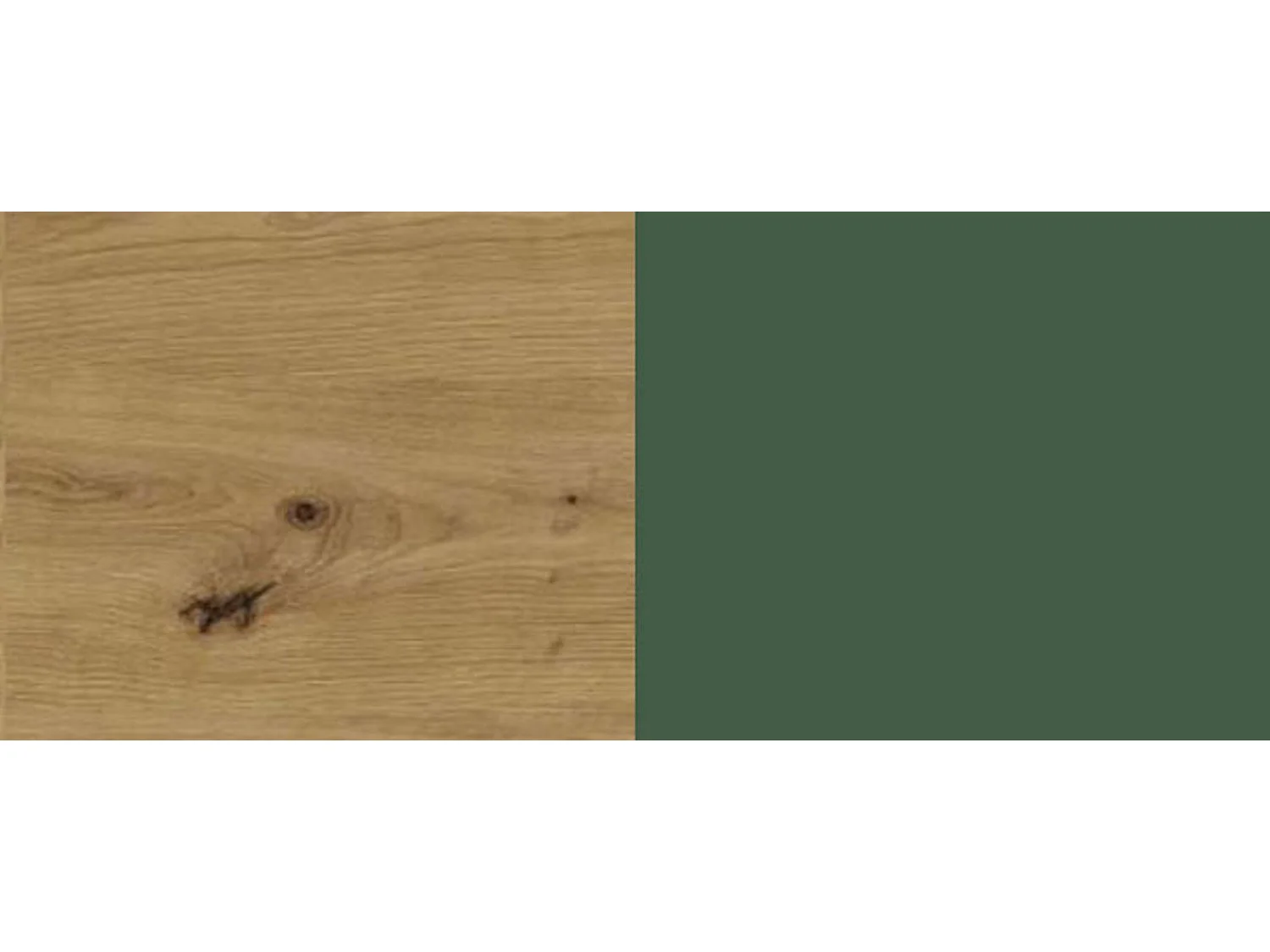 WINKELKÜCHE Silver eiche artisan / eiche artisan - kieferngrün 8-teilig