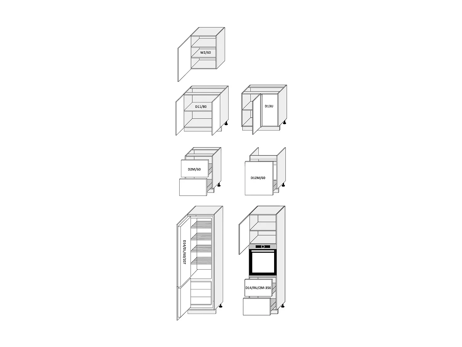 WINKELKÜCHE Silver eiche artisan / eiche artisan - kieferngrün 8-teilig