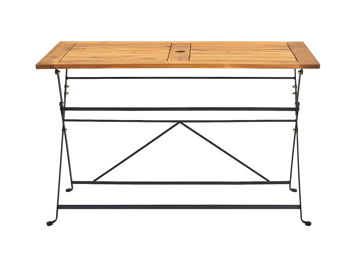 Veli  Table pliable de jardin 120x70x74 cm Bois d'acacia massif